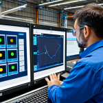 Smart Factory Monitoring**

"A modern factory floor in Lombardy, Italy, showcasing automated machinery with glowing sensor lights. A professional engineer in appropriate attire is monitoring data on a holographic display. The scene emphasizes efficiency and technological advancement. Safe for work, appropriate content, fully clothed, professional, perfect anatomy, correct proportions, natural pose, high quality, well-formed hands, proper finger count, natural body proportions."

**