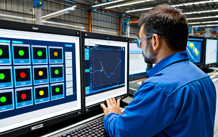 Smart Factory Monitoring**
"A modern factory floor in Lombardy, Italy, showcasing automated machinery with glowing sensor lights. A professional engineer in appropriate attire is monitoring data on a holographic display. The scene emphasizes efficiency and technological advancement. Safe for work, appropriate content, fully clothed, professional, perfect anatomy, correct proportions, natural pose, high quality, well-formed hands, proper finger count, natural body proportions."
**