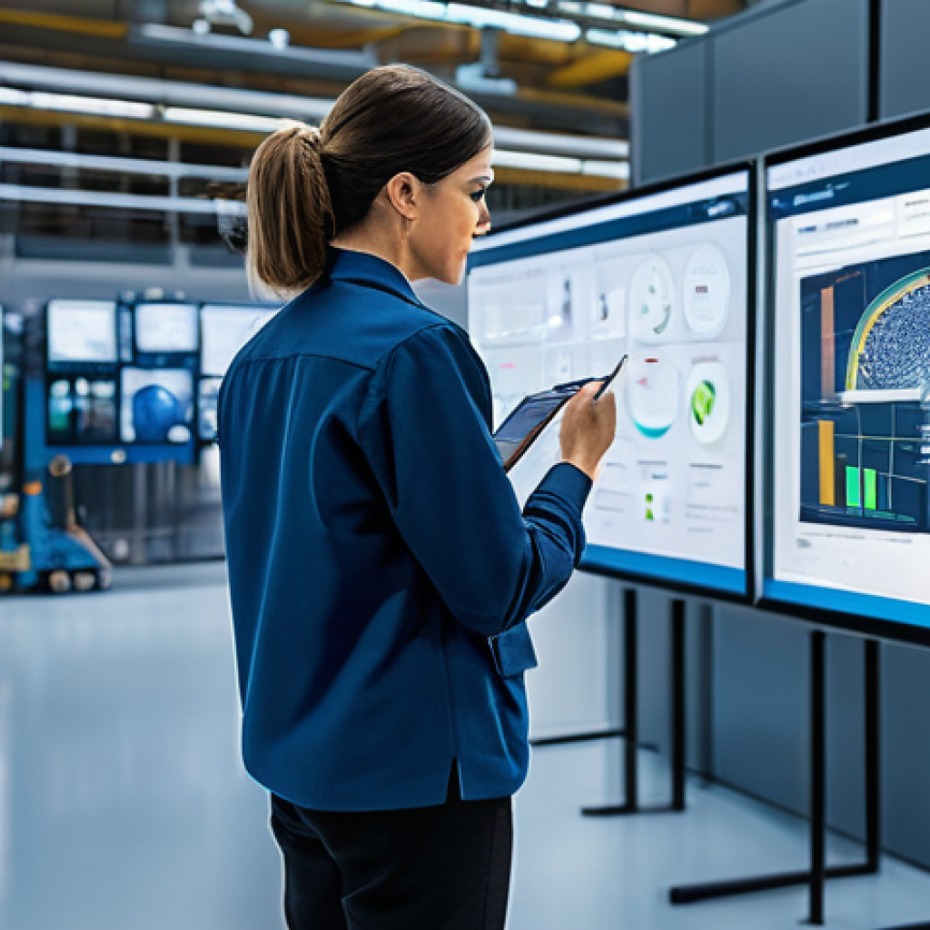 스마트 팩토리 도입을 위한 단계 - **Prompt 1: Data-Driven Collaboration in a Modern Italian Smart Factory**
A bright, ultra-modern...