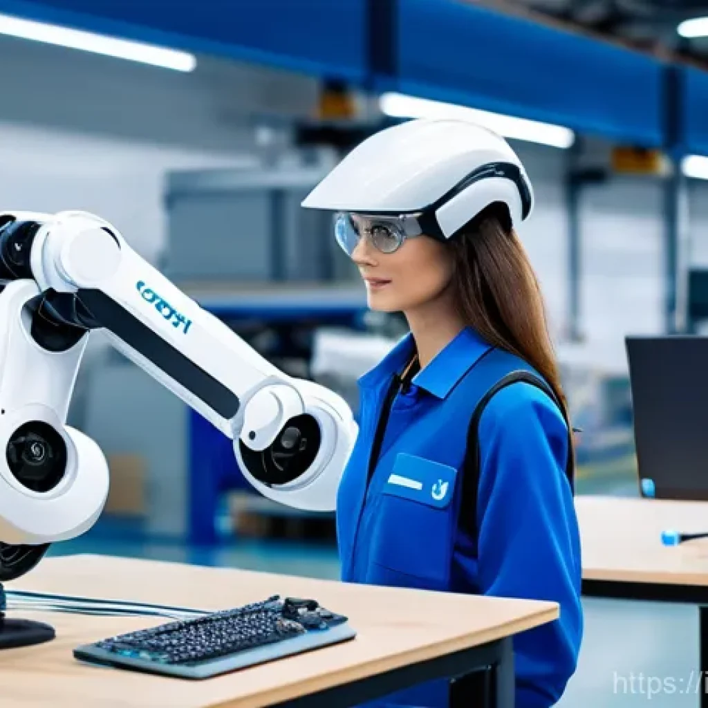 공장자동화 설비 자동화율 분석 - **Prompt 1: Human-Robot Collaboration in a Modern European Factory**
    A bright, clean, and highly...