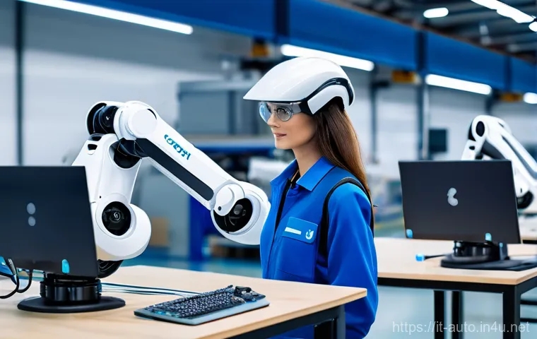 공장자동화 설비 자동화율 분석 - **Prompt 1: Human-Robot Collaboration in a Modern European Factory**
    A bright, clean, and highly...