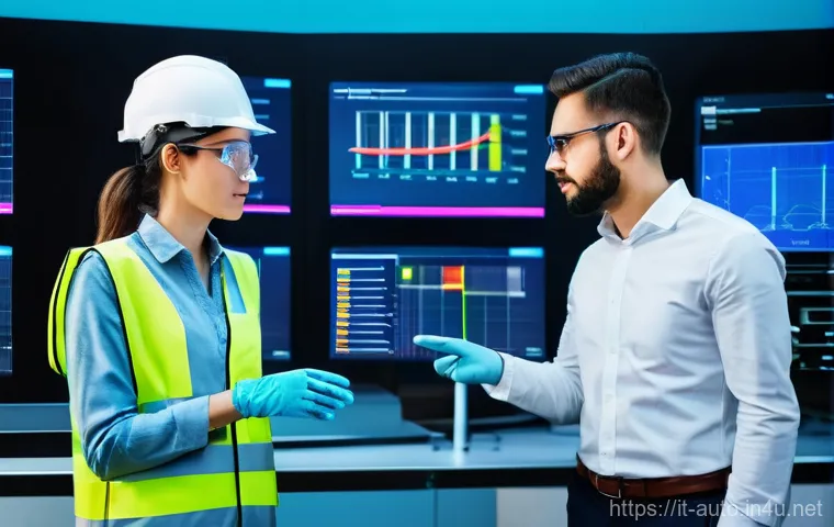 자동화 설비 유지보수 일지 작성법 - **Transition to Digital Maintenance:** A male industrial maintenance technician, dressed in a neat, ...