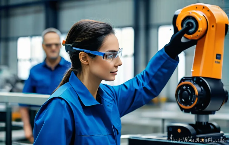 공장자동화 엔지니어 이직 준비 - A professional and confident automation engineer, either male or female, in their late 20s to early ...