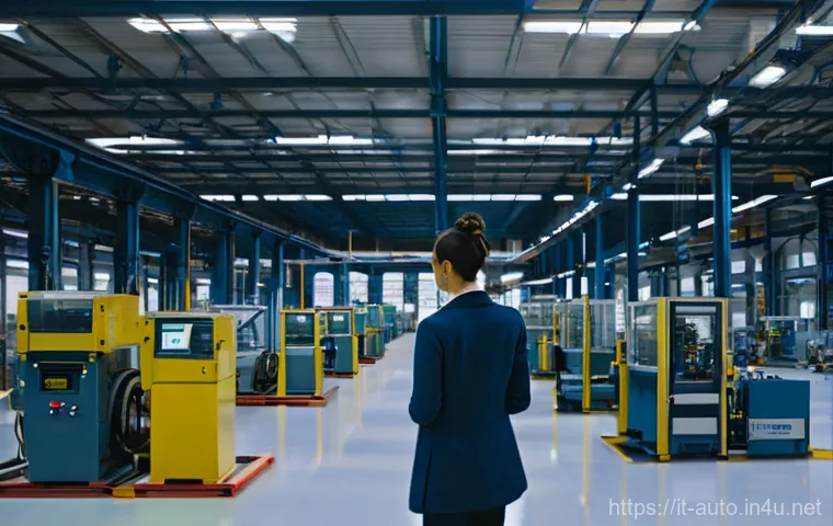자동화 설비의 진단 기술 - **Prompt:** A dynamic scene featuring a male industrial engineer, dressed in smart casual business a... 자동화 설비의 진단 기술 - **Prompt:** A dynamic scene featuring a male industrial engineer, dressed in smart casual business a...