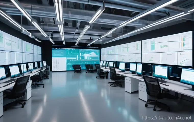 스마트 팩토리와 생산성 향상 - **Smart Factory Control Hub with Italian Elegance**
    A wide-angle, photorealistic shot of a sophi...