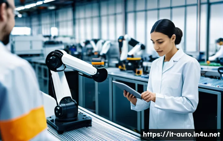 공장자동화 엔지니어링 트렌드 - **Prompt 1: Collaborative Robotics in a Modern Italian Factory**
    "A brightly lit, spacious, and ...