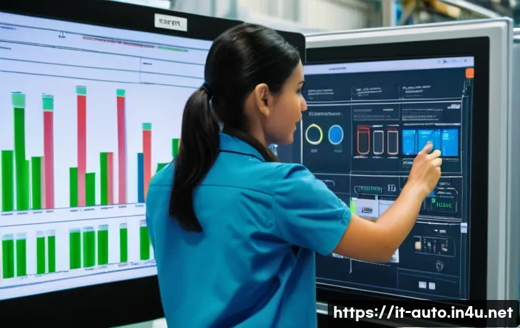 HMI 화면 설계 방법 - **Prompt:** A diverse group of adult Italian factory workers and engineers, male and female, in a br...