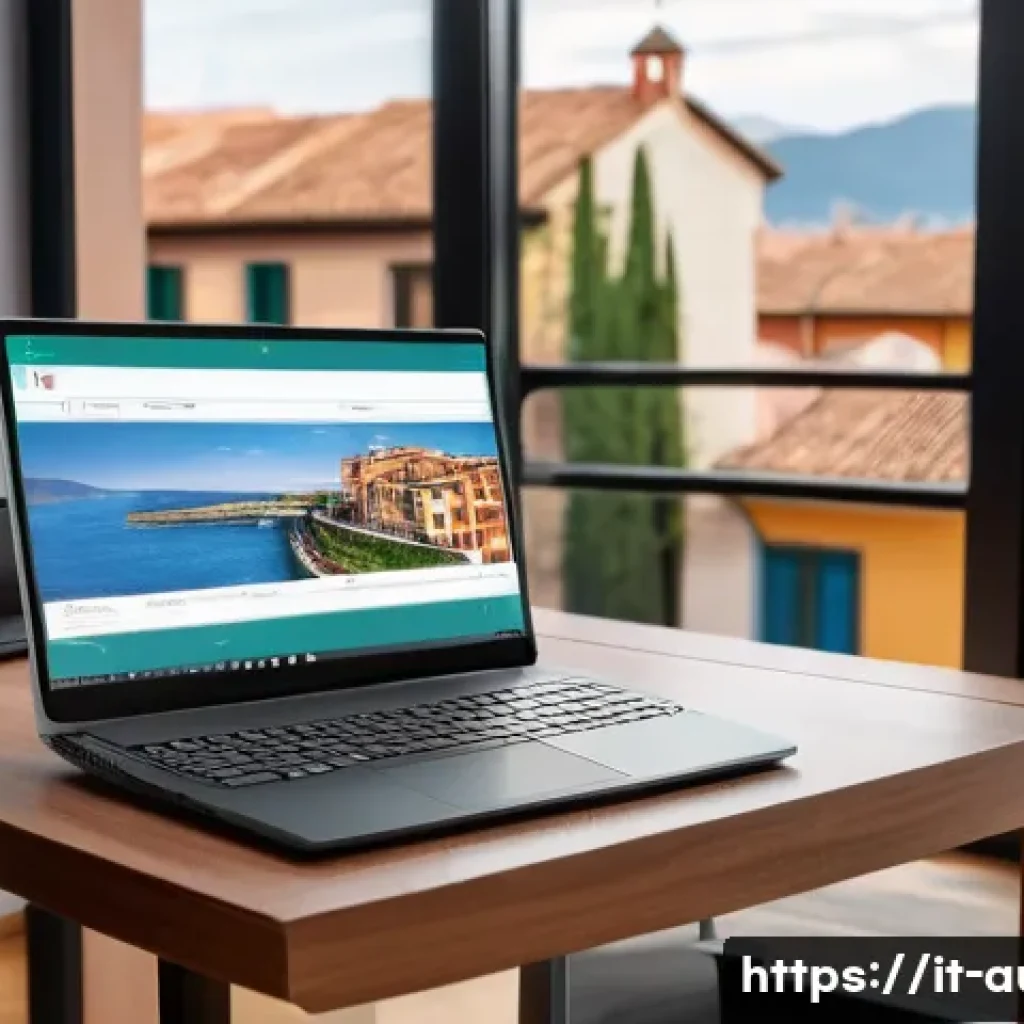 PLC 학습에 유용한 온라인 강좌 - A modern home office setup for an Italian professional learning PLC programming online, featuring a ...