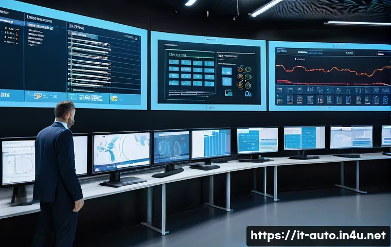공장자동화 프로젝트의 리스크 관리 - A modern industrial automation control room in Italy, featuring a multidisciplinary team of engineer...