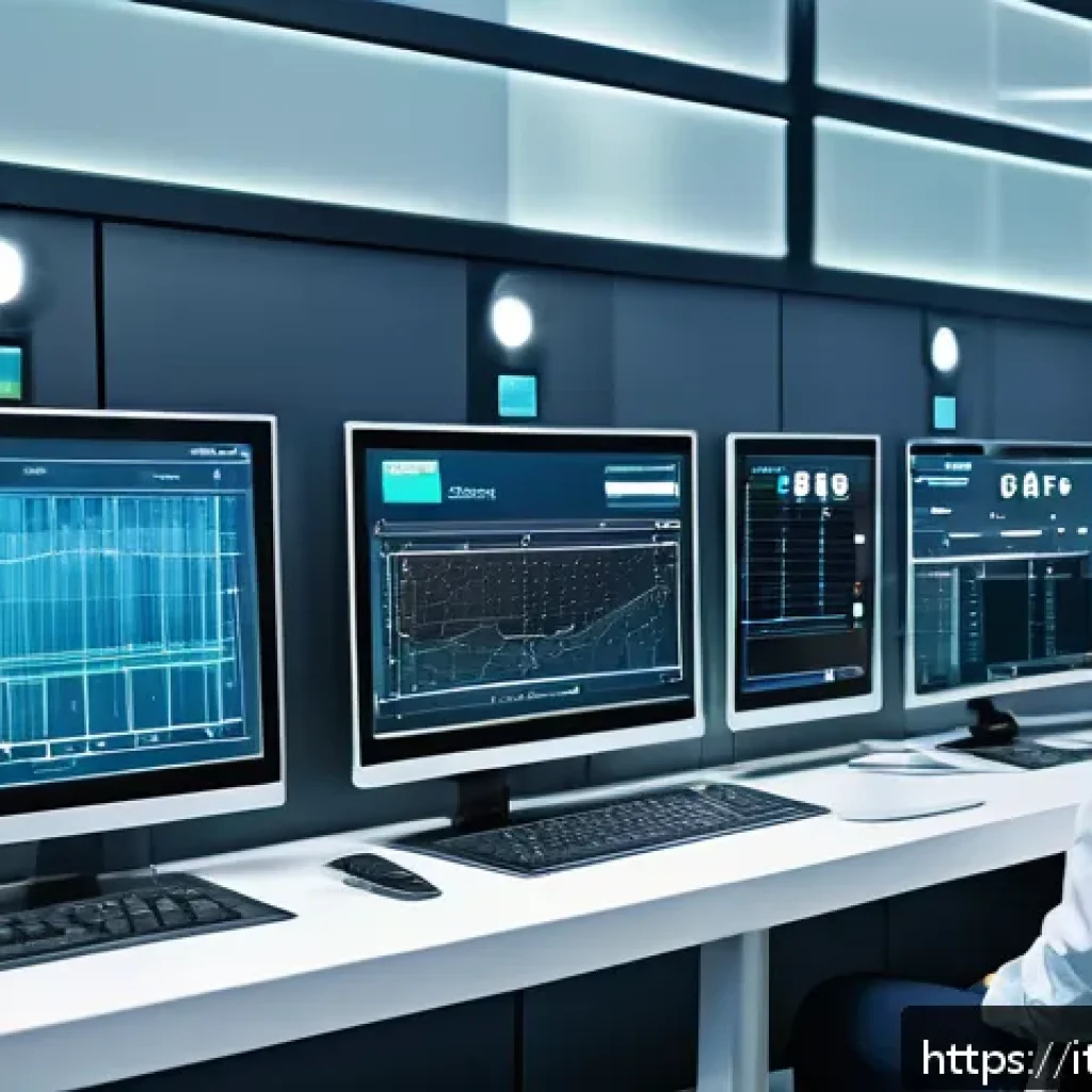자동화 엔지니어 해외 취업 가이드 - A professional Automation Engineer in a modern industrial setting, programming a Siemens PLC on a la...